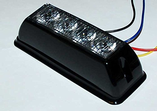 852 Blue White LED Emergency Strobe Light Sheriff Undercover Lightbar Flashing Blue Clear