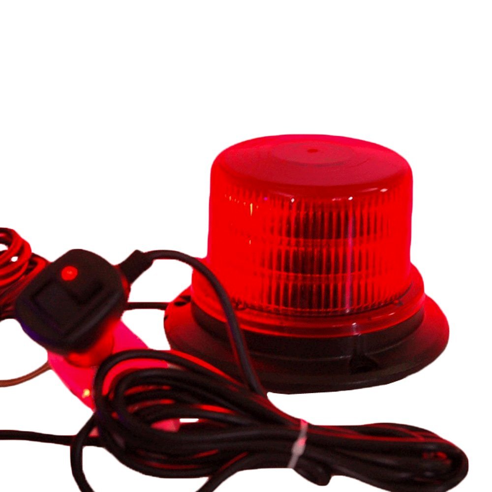 Auto Direct Save Red 4" LED Beacon Strobe Rotating Spot Light for Emergency & Safety Vehicles