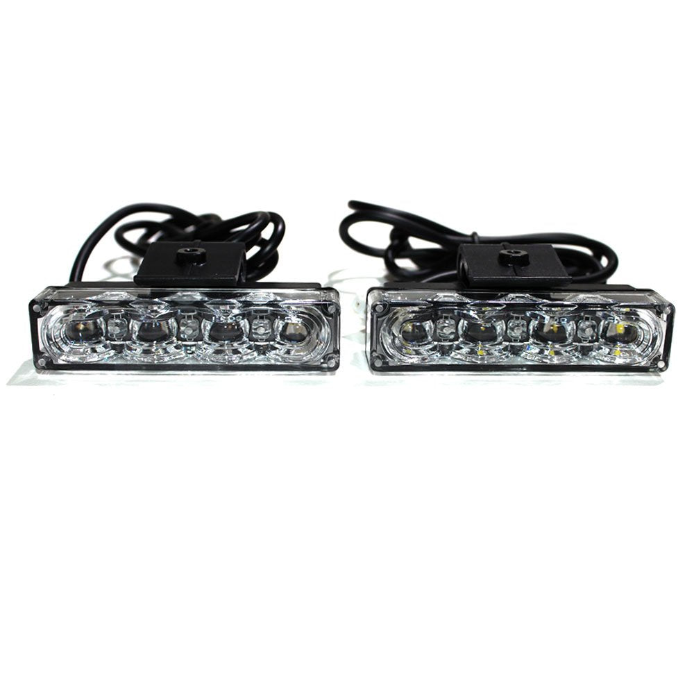 12 Head Euro LED Strobe Amber and White LED Strobe Lights Kit
