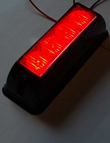 852 Red LED Emergency Strobe Light Fire Lightbar Flashing Switches Flash Patterns