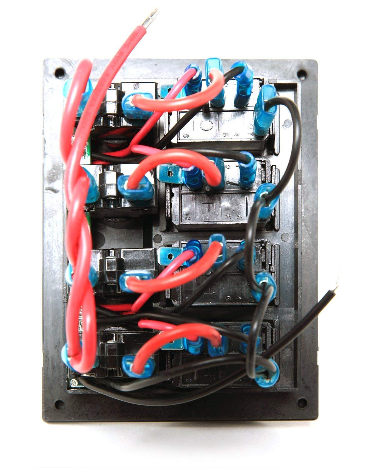 4 Switch 12V LED Rocker Switch Panel IP68 Waterproof Marine Boat car Off Road Circuit Breaker
