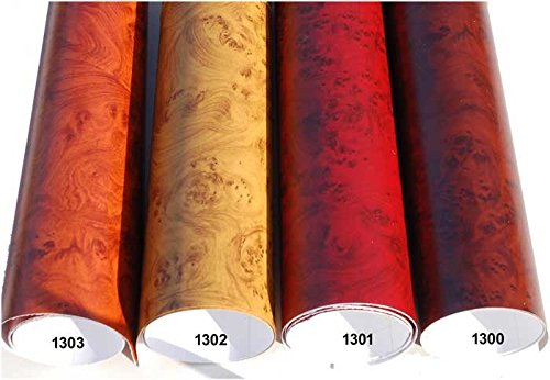 Auto Direct Save Burgundy Burlwood Film Vinyl Wrap Roll 48" x 15"