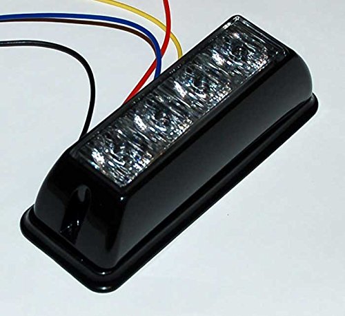 852 Blue White LED Emergency Strobe Light Sheriff Undercover Lightbar Flashing Blue Clear