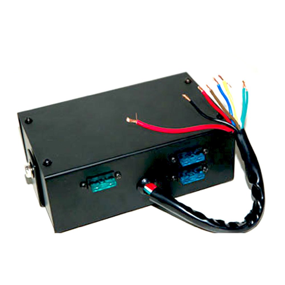 Auto Direct Save 5 Function Switch Box with Light, Push Button Actuator, Manual Operation, Black