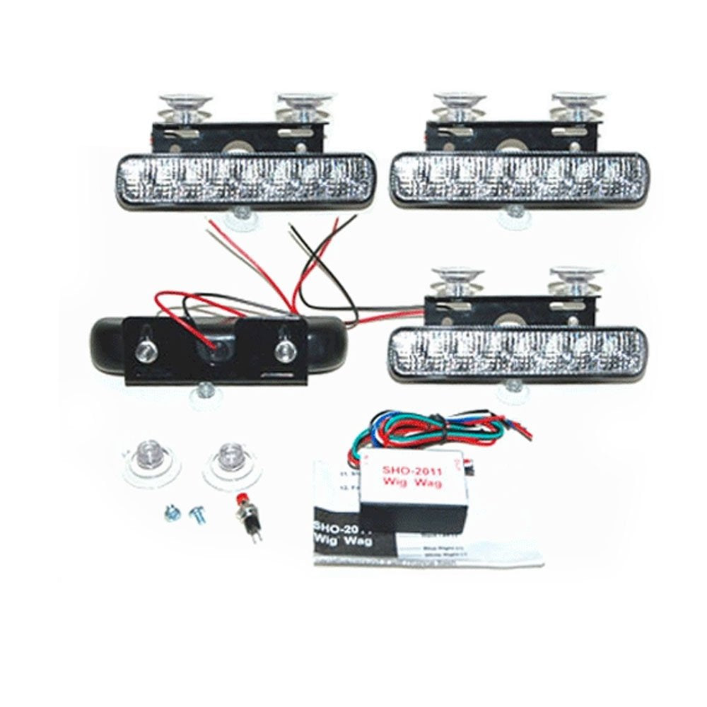 8 LED Dual Glow Strobe Lights Purple Strobes for Cars, Trucks, Atv's Boats and More