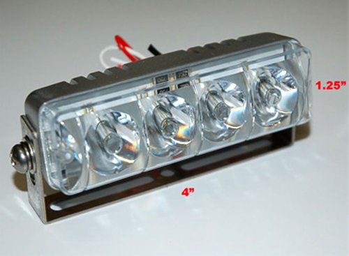 L121 Red and White Strobe Lights Kit Led Dash Lights Includes Flasher