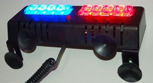 Auto Direct Save Blue White Ex-04 LED Dual Visor Strobe