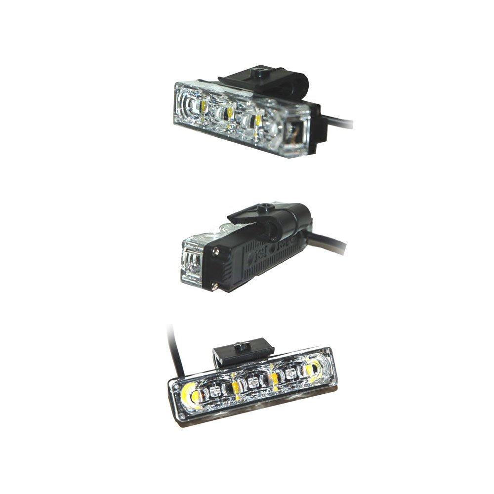 12 Head Euro LED Strobe Amber and White LED Strobe Lights Kit