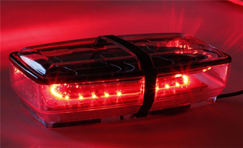 Red SMD LED Mini Light Bar 12 Watt Roof Strobe Mini Lightbar