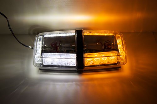 Auto Direct Save Amber and White LED Mini Light Bar Half Watt .5 Watt Mini Lightbar Amber White LED Lights Roof Strobe