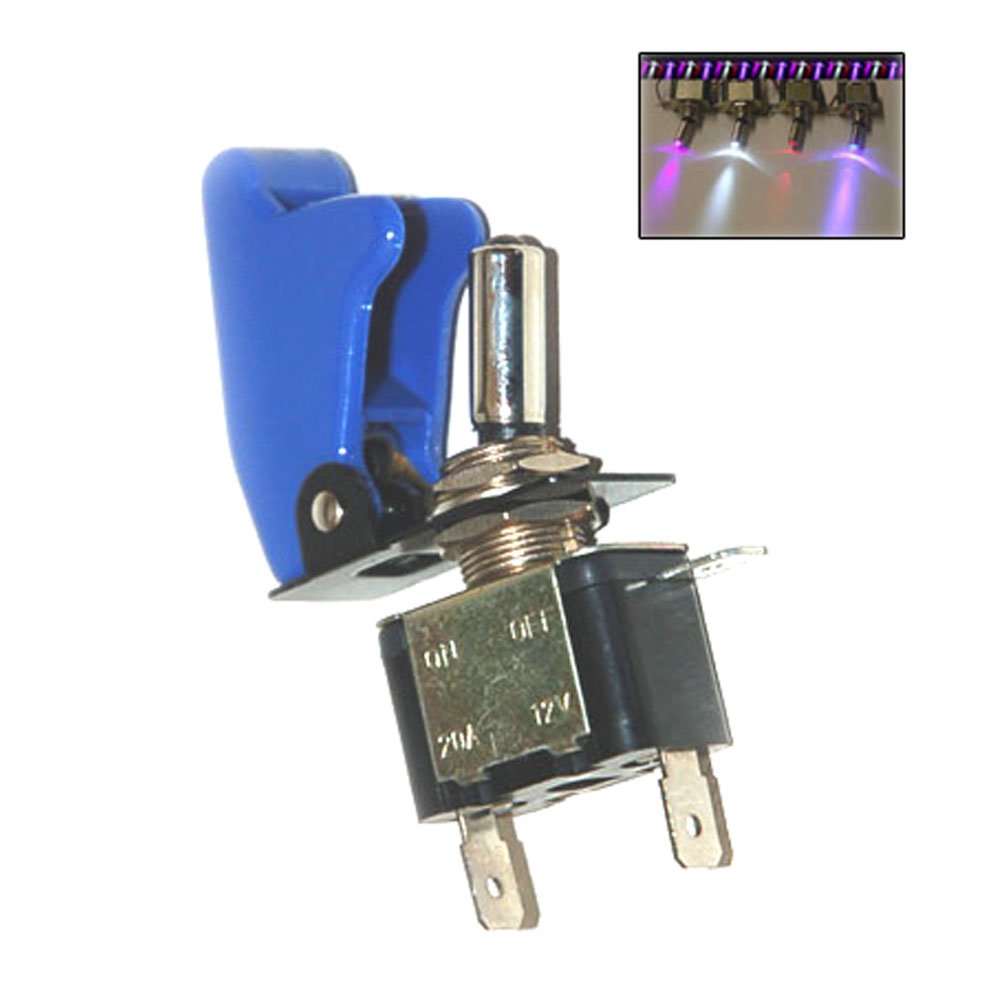 2 Toggle Switches with Light 12v White LED Switch