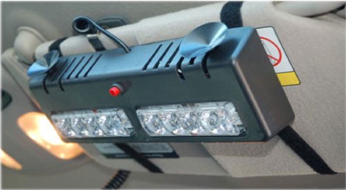 Amber and Blue Ex-04 LED Dual Visor Strobe