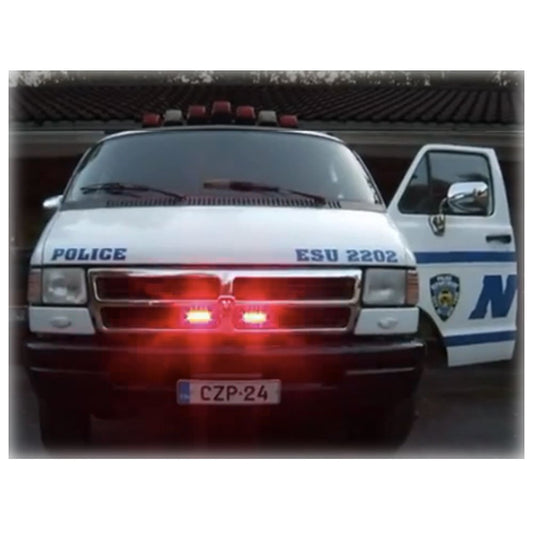 Exh04 Master and Slave Red and White Strobe Lights Kit Led Strobe Warning Lights