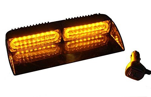 Amber Emergency LED Light Bar Windsheild Lighting Dash Deck Visor Warning Strobe Yellow