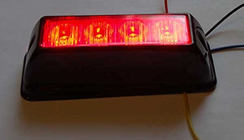 852 Red LED Emergency Strobe Light Fire Lightbar Flashing Switches Fla ...