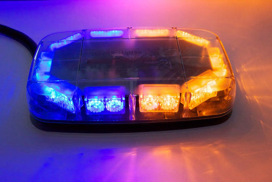 Amber and Blue Led Mini Light Bar