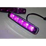 Purple and White Funeral DRL Strobe Kit High Power LED Pyramid