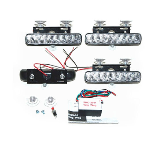 8 LED Dual Glow Strobe Lights Purple Strobes for Cars, Trucks, Atv's Boats and More