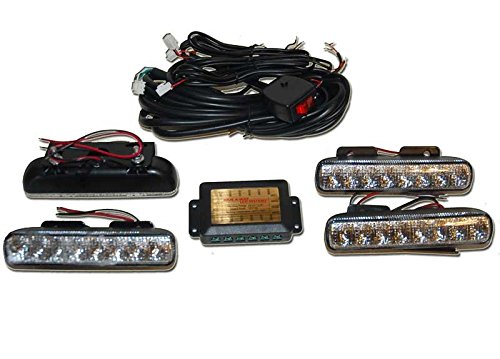 8 LED DRL Strobe Lights Green Strobes for Cars, Trucks, Atv's Boats and More