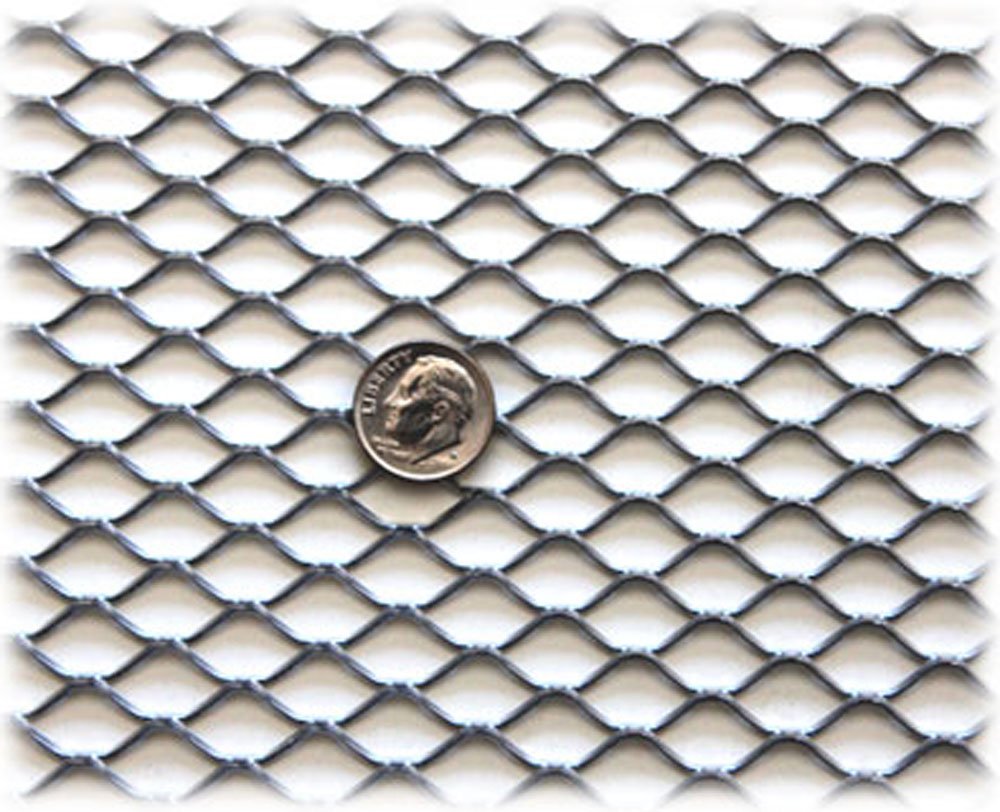 Aluminum Plated Mesh D Material Body Kits Diamond Opening Grill 12"x48"