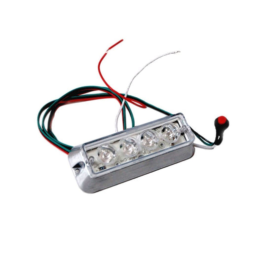 LED Strobe 4 watt Ex-H12 Red Interior LED Light Flash Flashing Signal Whelen Deck Dash Visor Grille Exterior Led Emergency Vehicle Lighting Cars Trucks Automotive Police
