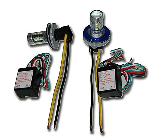 2 Head 15 Watt Hide-a-way Strobe Kit White LED Tail Lights Head Lights
